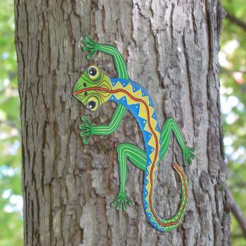 Iron Gecko Patio Decoration