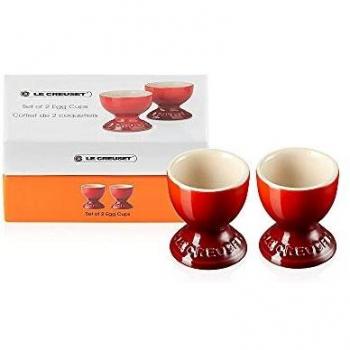 Le Creuset Footed Egg Cups in Cerise
