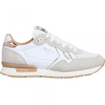 Pepe Jeans Zapatilla de Piel Mirror Blanca