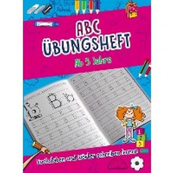 ABC Übungsheft: Buchstaben und Wörter spielerisch schreiben lernen ab 5 Jahre Vorschule und 1. Klasse inkl. Schwungübungen
