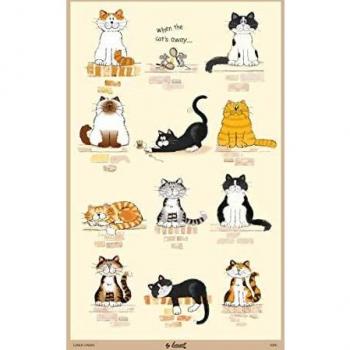 Samuel Lamont Cat's Away Linen Tea Towel