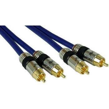 Cavo Audio INL 2x RCA Maschio/Maschio 0,5m Schermato Dorato Premium