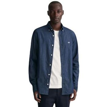 Gant Camisa Clásica Slim Fit para Hombre Indigo