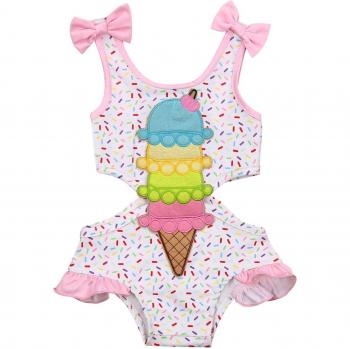 Infant Sweet Ruffles Ice Cream Swimsuit 0-3Y