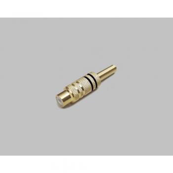 BKL Electronic RCA Connector, Straight, Mono, 2 Pins, Black