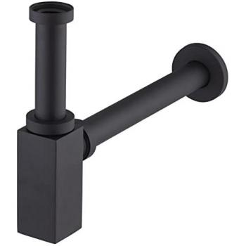 Noyon & Thiebault: Sifón Cuadrado de Lavabo en Laiton Negro