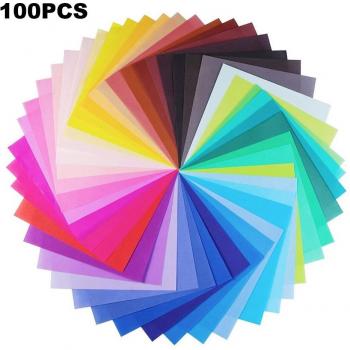 100 Sheets Origami Paper 20x20cm 8 inch Vivid Colors for Arts and Crafts Projects