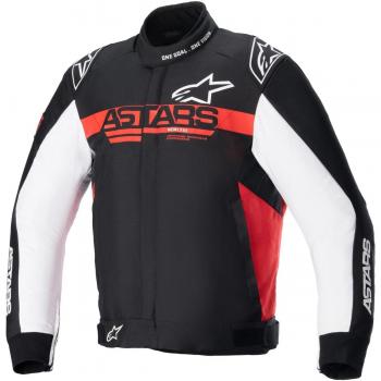 Motorradjacke Alpinestars Monza-Sport Schwarz-Hellrot-Weiß M
