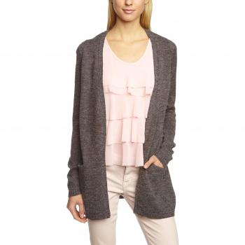 VILA ROPA VIRIVA L/S SUÉTER CARDIGÁN-NOOS, chaqueta punto Mujer, Gris