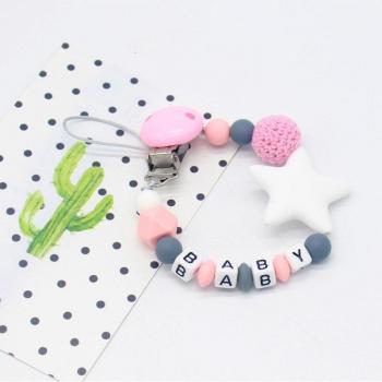 Teething Soother Letter Clip Set