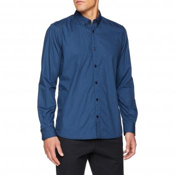 TOM TAILOR Herren Hemd, Freizeit, Agate Stone Blue 6519