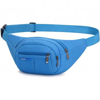 Yooluan Wasserdichte Gürteltasche Bauchtasche 3 Reißverschluss Taschen Wandern Outdoor Sport Hüfttasche Urlaub Geld Pouch Pack (Grau Ⅰ)