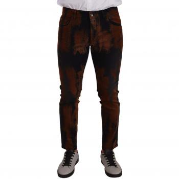 Pantaloni Jeans Slim Vellutati Blu Scuro W34