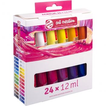 Kit de création artistique : Peinture acrylique 24 × 12 ml