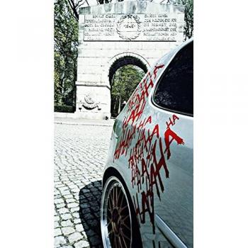 Finest-Folia Grafik Schriftzug Hahaha Groß Joker Batman Aufkleber Tuning Folie für Auto KX029