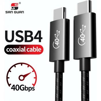 Câble USB Type-C Thunderbolt 4.0 40Gbps 5A 100M
