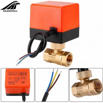 Brass Motorised Threaded Ball Valve – DN15/20/25, 220 V AC, 3‑Wire, 2‑Way, 1.6 MPa, Multi‑Fluid Actuator