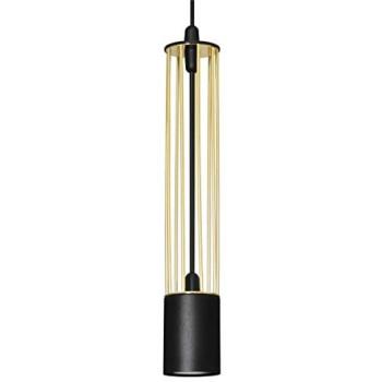 Lámpara de Techo Colgante Slim 10cm Helam Negro y Dorado