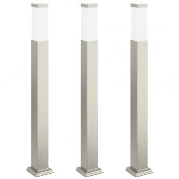 VidaXL 3er Set Pollerleuchten 80 cm aus Edelstahl