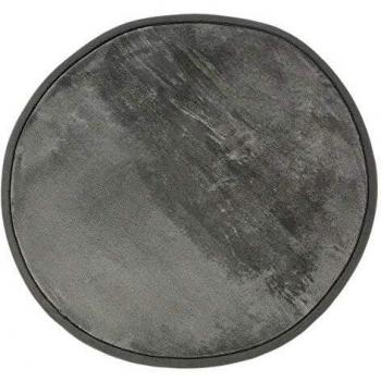 Tapis Rond Extra-doux avec Surface Antidérapante, 70cm de diamètre, Couleur Grisée