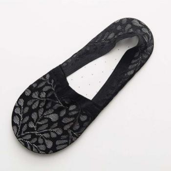 Calcetines Verano Mujer Encaje Negro Antideslizante