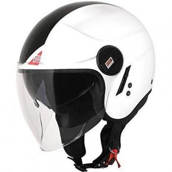 CASCO SCOOTER CON VISOR DOBLE ORIGINE ALPHA NEGRO-ROJO-BLANCO TG S