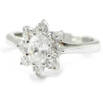 Anello 50 Victorina Argento Bianco