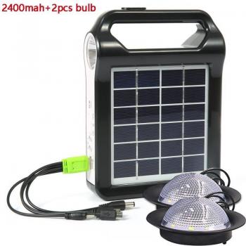 Portables 6V Solar-Batterie-Speichersystem mit USB-Ladekabel und Beleuchtung
