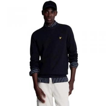 Lyle and Scott Men's Grid Knit Crew Neck Jumper