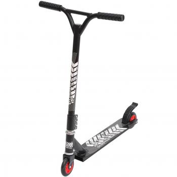 HOMCOM Dual‑Wheel 360° Street Stunt Scooter, Fixed Bar – Black Edition