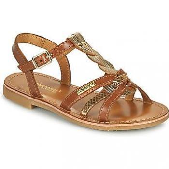 Les Tropéziennes par M Belarbi BADAMI Leather Sandals for Children in Brown