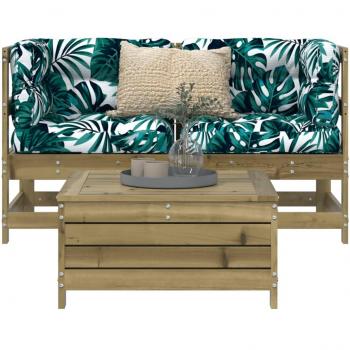 VidaXL 3-tlg. Garten-Sofa-Set aus Kiefernholz