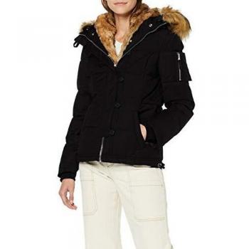 Schott Jktmistyw Chaqueta Mujer, Color Negro, Mediana