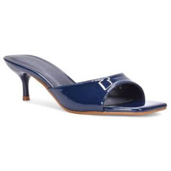 Navy Jane Slip‑On Heeled Sandal for Women