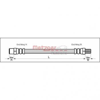 METZGER Bremsleitung 4112301 für BMW und Volvo