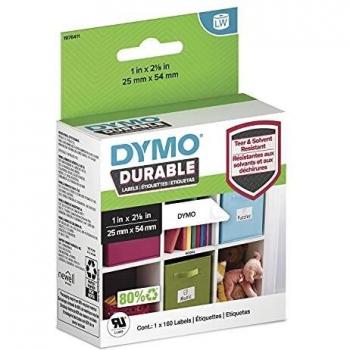 DYMO LW Durable Labels for LabelWriter Label Printers, White Poly, 25 x 54 mm, Roll of 160