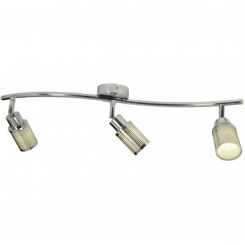 NÄVE Star‑Decke 3‑Flügel, chrom Silber, mit LED