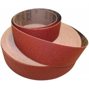Tissu abrasif VSM 115 mm, bande de 1 m, grain 100, brun