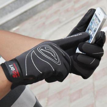 Gants d'extérieur chauds pour écran tactile, rembourrés en GEL, accessoires de vélo
