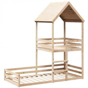 VidaXL 90x200 cm Wooden Bunk Bed with Roof