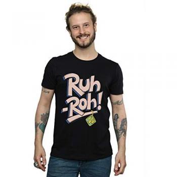 Scooby‑Doo Ruh‑Roh Dog Tag T‑Shirt (Black, 2XL)