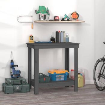Banc de travail Prolenta Pin Gris 80 cm x 50 cm x 80 cm