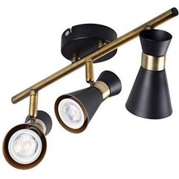 KánLux Max 3×10W Par16 Gu10 65 mm 485 mm Oro Negro
