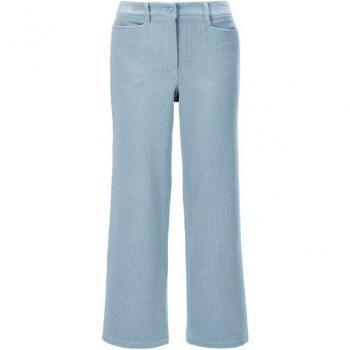 Wasserblaue Culotte aus samtweichem Feincord – MADELEINE, 18