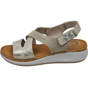 Fly Flot Mujer Beige Sandalia