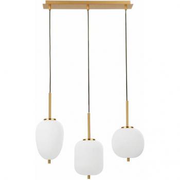 Pendelleuchte Lato Gold-Weiß E14 3-flammig von Nova Luce