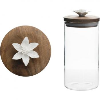 Dekoratives Keramikglas „Bohnenschnur“ für Küche und Vorrat