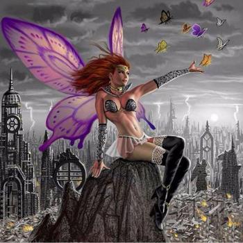Beautiful Girl Butterfly Fairy Diamond Canvas – 12 Square