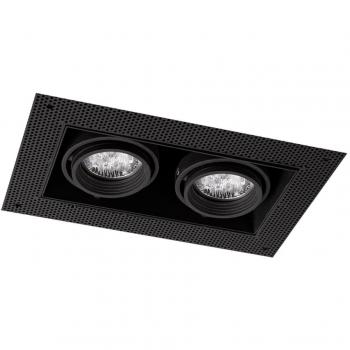 Empotrado Spot Ajustable Negro 2x MR16