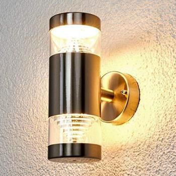Lanea 2-Bulb Stainless Steel LED Outdoor Wall Lamp